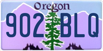 OR license plate 902BLQ