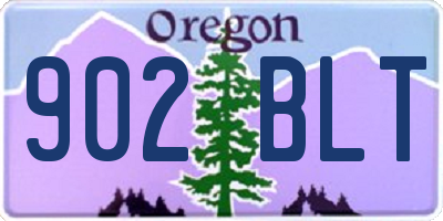 OR license plate 902BLT