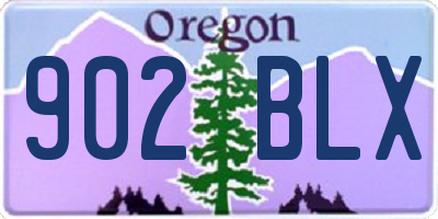 OR license plate 902BLX