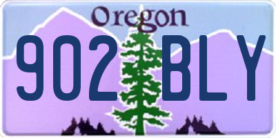 OR license plate 902BLY