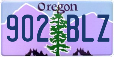 OR license plate 902BLZ