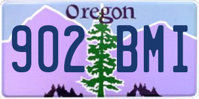 OR license plate 902BMI