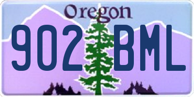 OR license plate 902BML