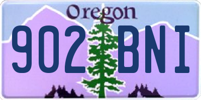 OR license plate 902BNI