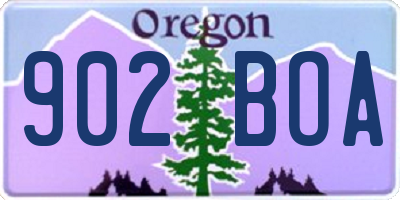 OR license plate 902BOA