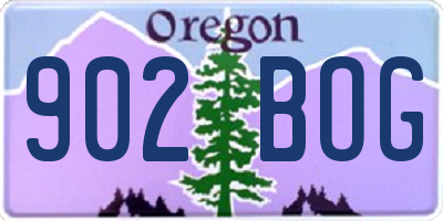 OR license plate 902BOG