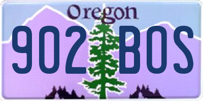 OR license plate 902BOS