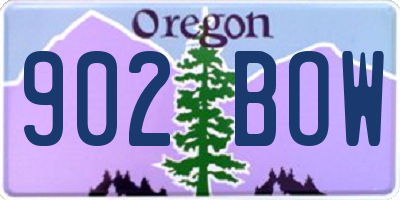 OR license plate 902BOW