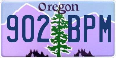 OR license plate 902BPM