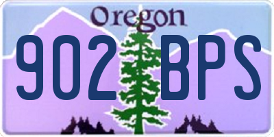 OR license plate 902BPS