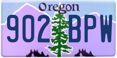 OR license plate 902BPW