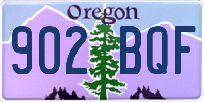 OR license plate 902BQF