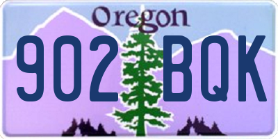 OR license plate 902BQK