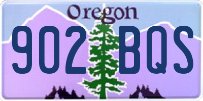 OR license plate 902BQS