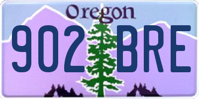 OR license plate 902BRE