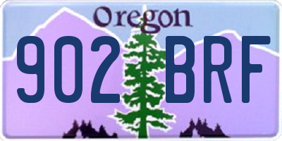 OR license plate 902BRF