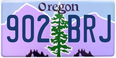 OR license plate 902BRJ