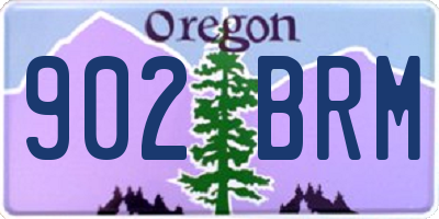 OR license plate 902BRM
