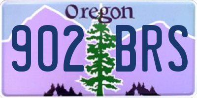OR license plate 902BRS