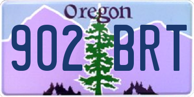 OR license plate 902BRT