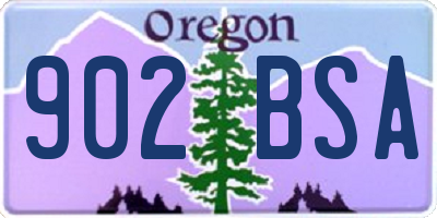 OR license plate 902BSA