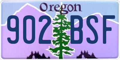 OR license plate 902BSF
