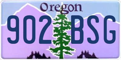 OR license plate 902BSG