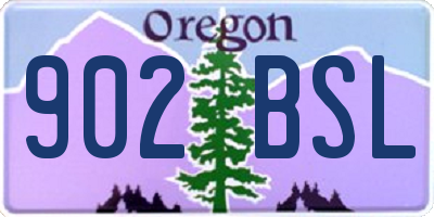 OR license plate 902BSL