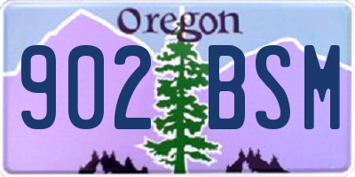 OR license plate 902BSM