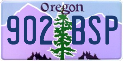 OR license plate 902BSP