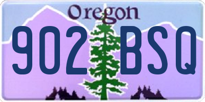 OR license plate 902BSQ