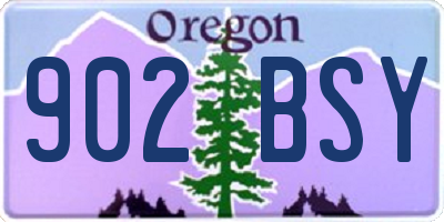 OR license plate 902BSY
