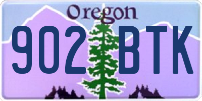 OR license plate 902BTK