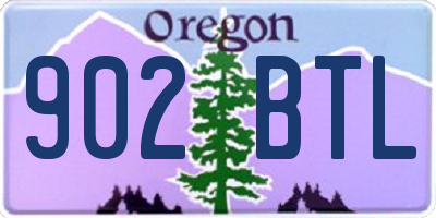 OR license plate 902BTL