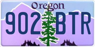 OR license plate 902BTR