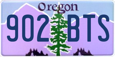 OR license plate 902BTS