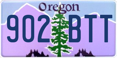 OR license plate 902BTT