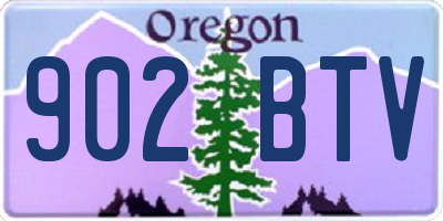 OR license plate 902BTV