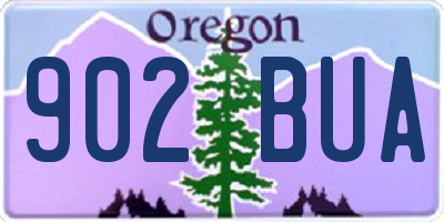 OR license plate 902BUA