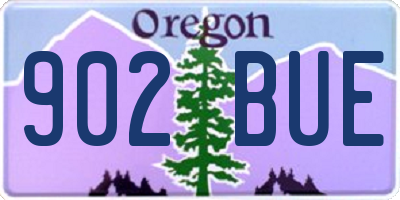 OR license plate 902BUE
