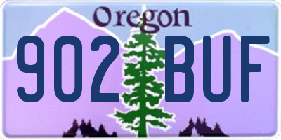 OR license plate 902BUF