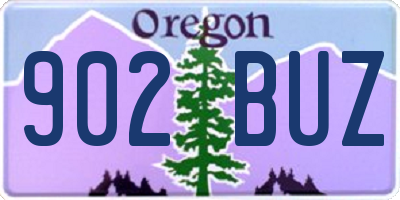 OR license plate 902BUZ