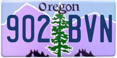 OR license plate 902BVN