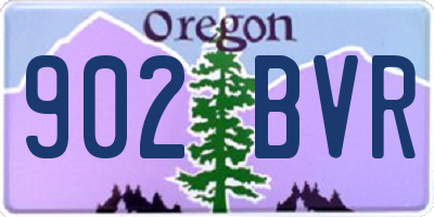 OR license plate 902BVR