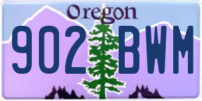 OR license plate 902BWM