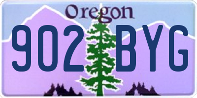 OR license plate 902BYG