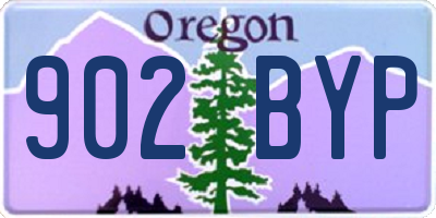 OR license plate 902BYP