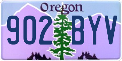 OR license plate 902BYV