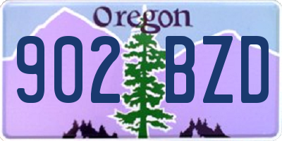 OR license plate 902BZD