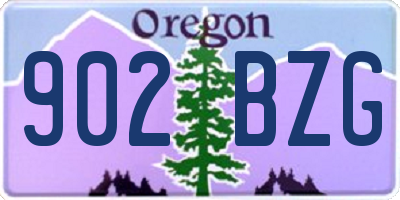 OR license plate 902BZG